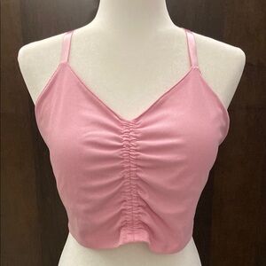 Ruched Front Longline Sports Bra in Pink, size XL, Body & Sol. NWOT